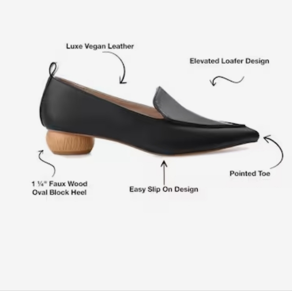 Journee Collection Womens Maggs Loafer Pointed Toe Slip On Flats size 6.5 - Picture 5 of 16